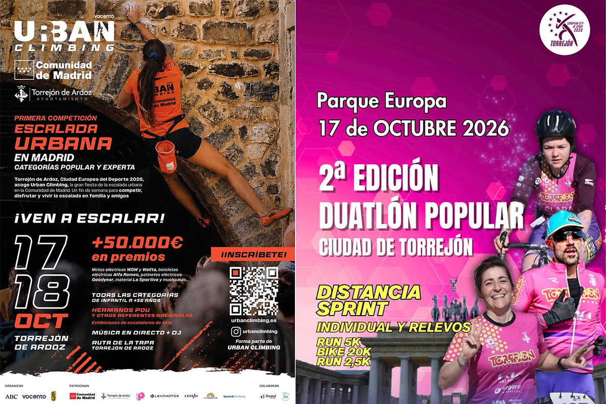 Torrejón se llena de deporte con el Urban Climbing y el II Duatlón Popular